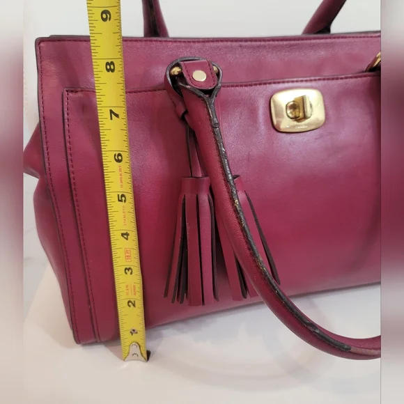 Coach Magenta Leather Chelsea Carryall Satchel - Picture 15 of 16